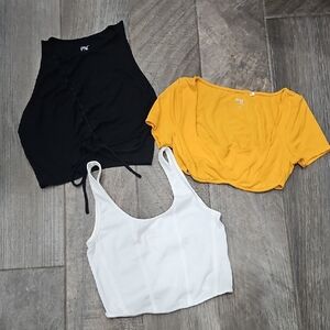 Pacsun Set Of 3 Crop Tops - All Size Med